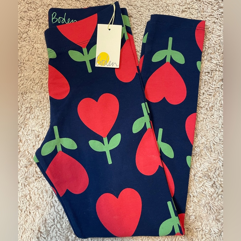 NWT Girls Mini Boden Fun Print Leggings